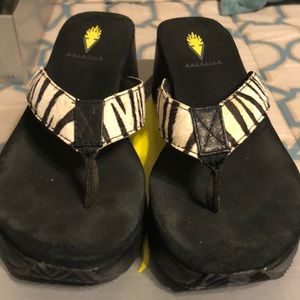 Volatile Zebra Print Sandals